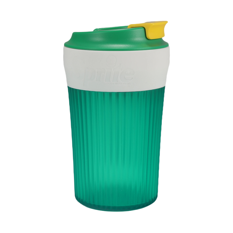 Unique Plastic Coffee Tumbler Travel Mug With Silicone Lid