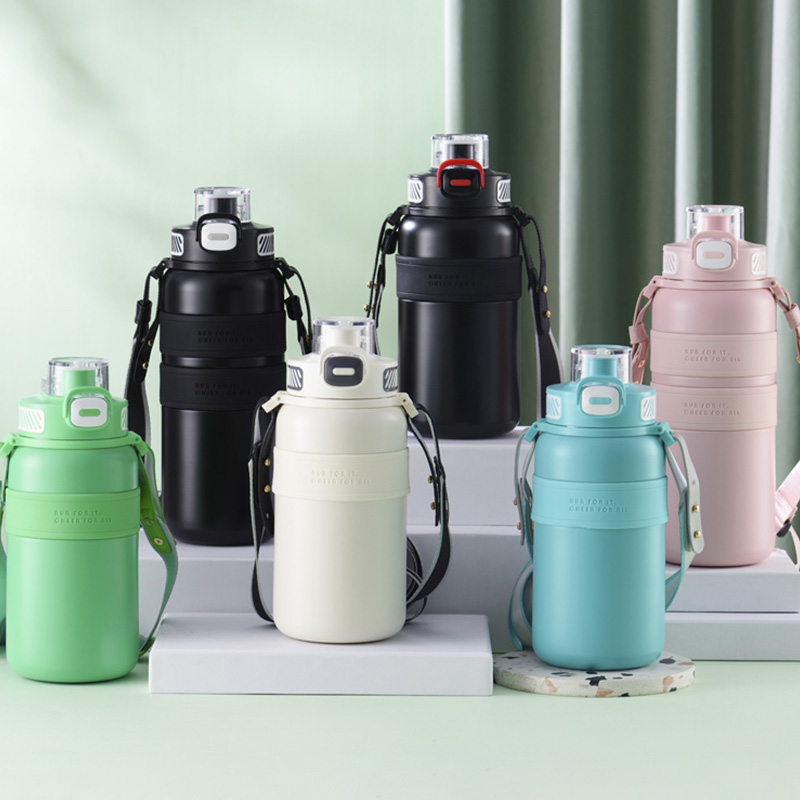 Double-Walled Wide Mouth Thermos Water Bottle